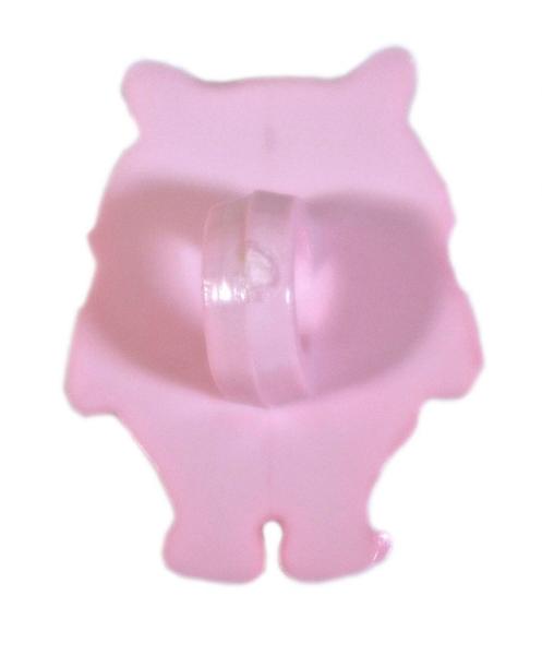 Bottone per bambini come gufi in plastica rosa 17 mm 0,67 inch